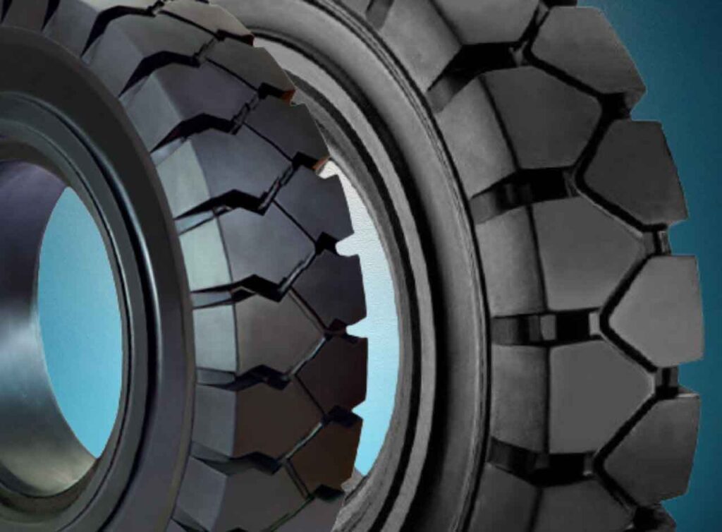 Solid forklift tires ace ventura